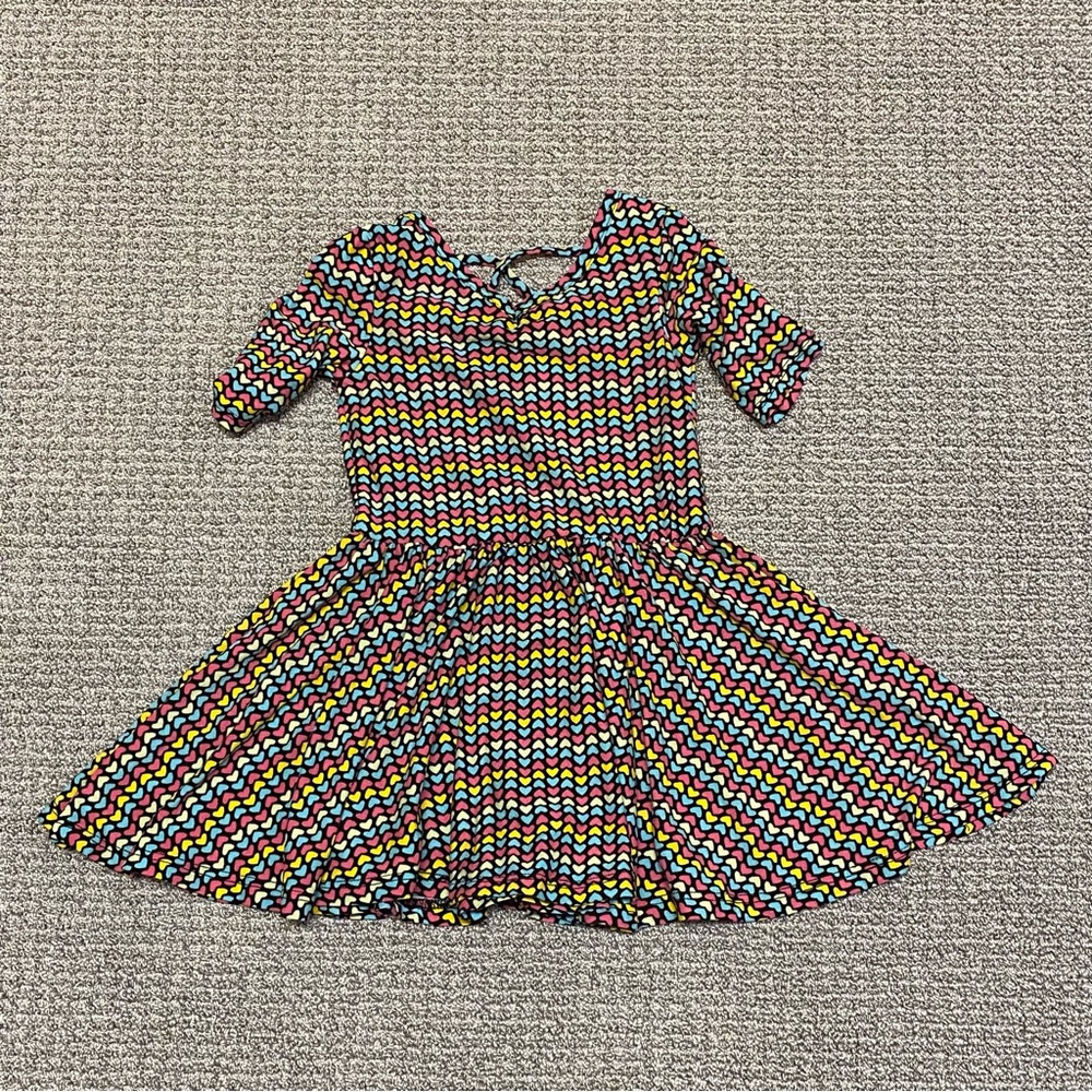 Dot Dot Smile Heart Print Dress 2T